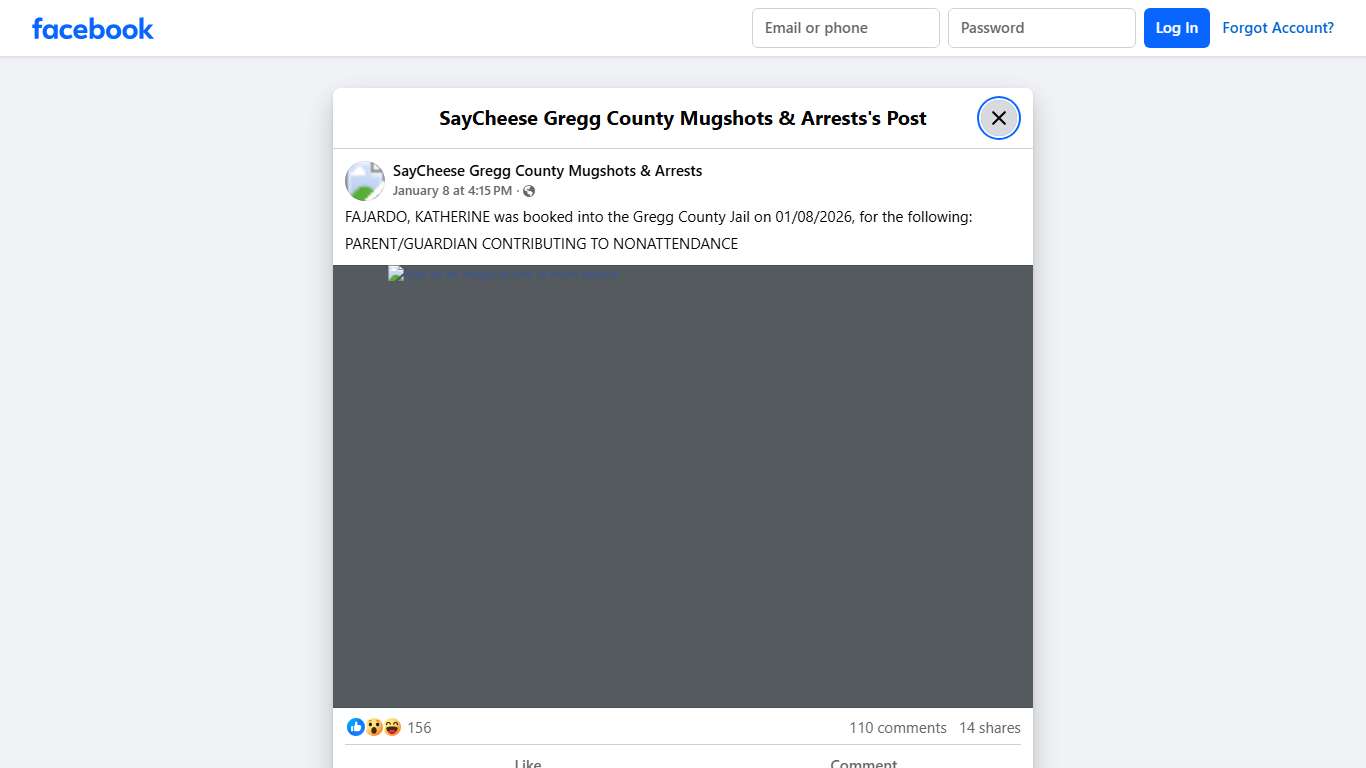 FAJARDO,... - SayCheese Gregg County Mugshots & Arrests Facebook