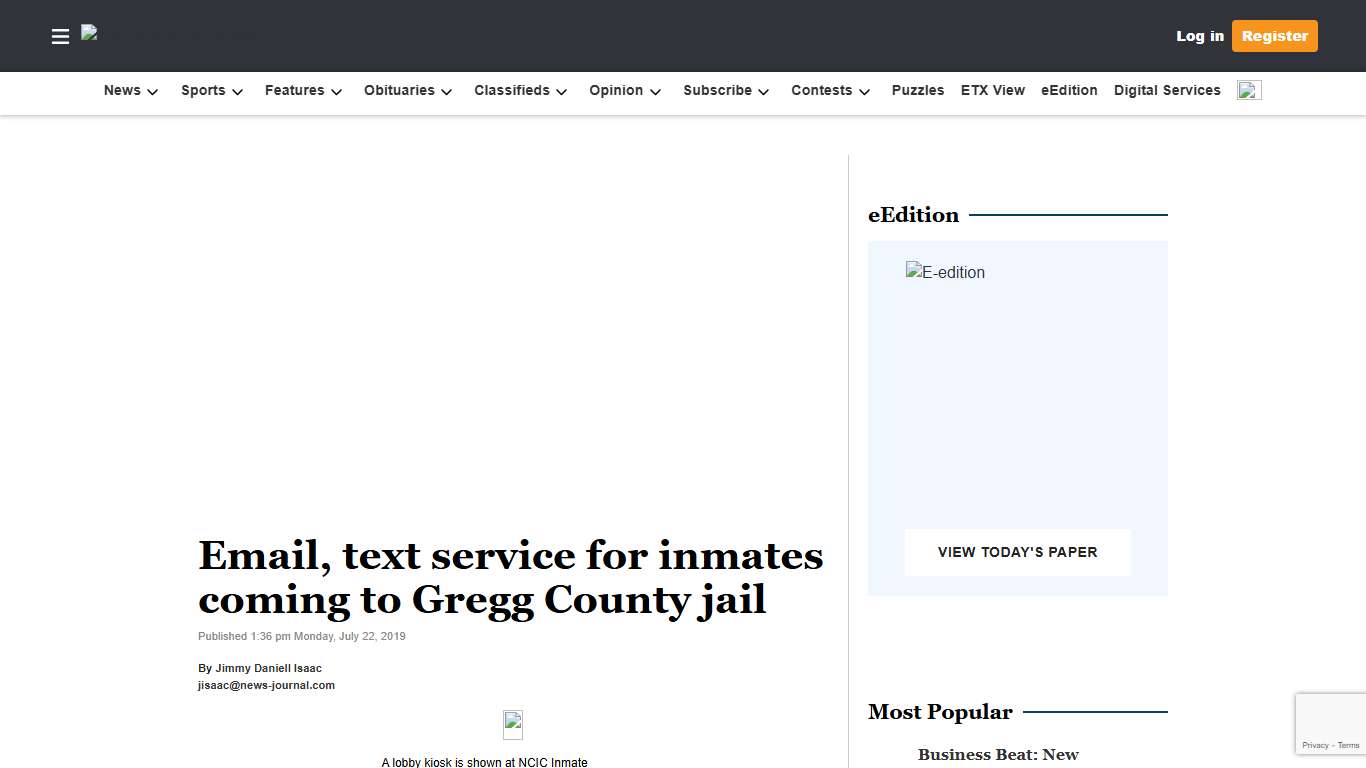 Email, text service for inmates coming to Gregg County jail Longview News-Journal